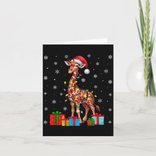 Giraffe Hässliche Weihnachtsbeleuchtung Weihnachts Karte
