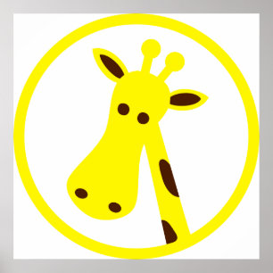 Giraffe Head Poster