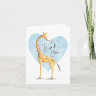 Giraffe Heart Thank You Card Dankeskarte