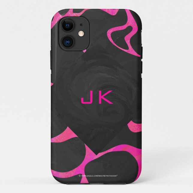 Giraffe Heiß rosa und Schwarz Case-Mate iPhone Hülle (Rückseite)