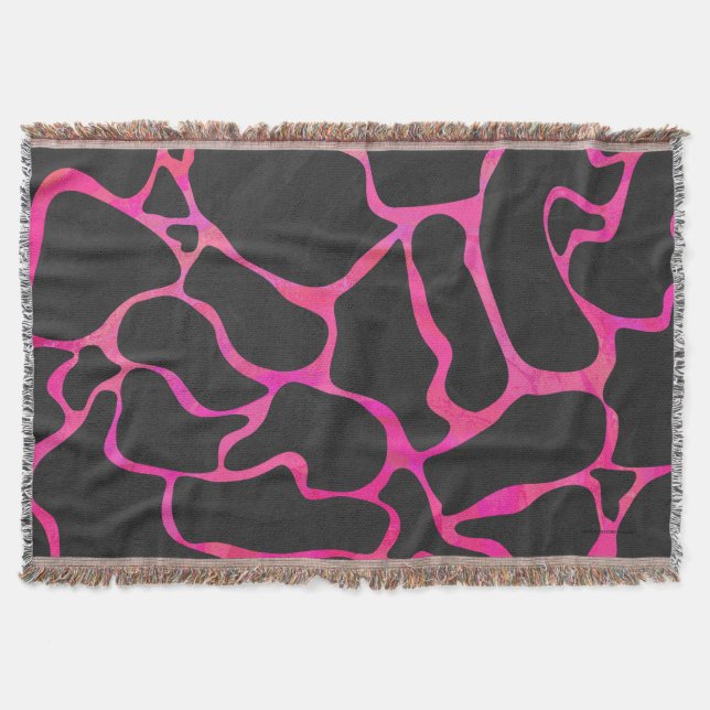 Giraffe Heiß rosa und Schwarz Decke (Vorderseite)