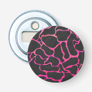 Giraffe Heiß rosa und Schwarz Flaschenöffner