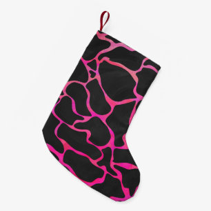 Giraffe Heiß rosa und Schwarz Kleiner Weihnachtsstrumpf