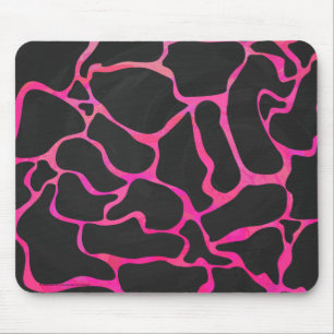 Giraffe Heiß rosa und Schwarz Mousepad