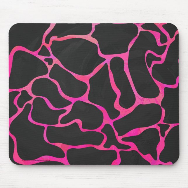 Giraffe Heiß rosa und Schwarz Mousepad (Vorne)