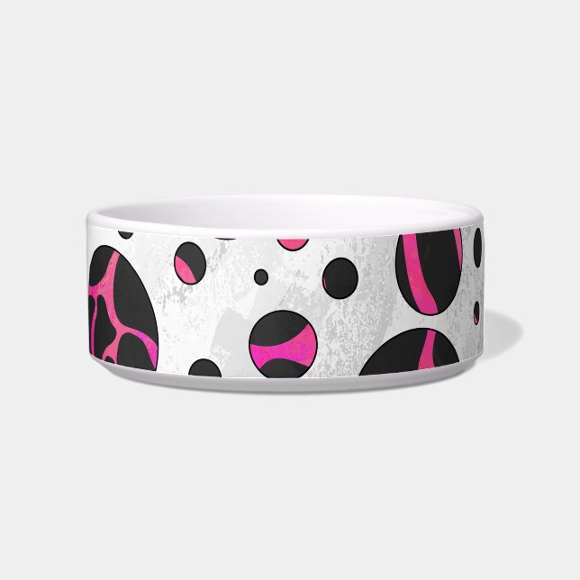 Giraffe Heiß rosa und Schwarz Napf (Rechts)