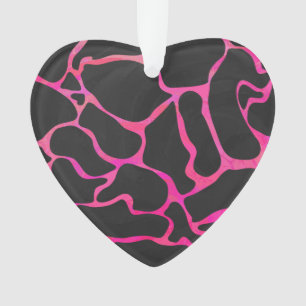 Giraffe Heiß rosa und Schwarz Ornament