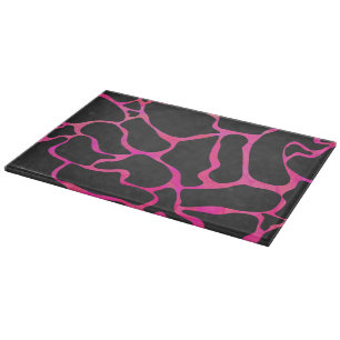Giraffe Heiß rosa und Schwarz Schneidebrett