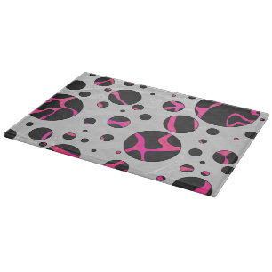 Giraffe Heiß rosa und Schwarz Schneidebrett