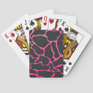 Giraffe Heiß rosa und Schwarz Spielkarten