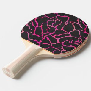Giraffe Heiß rosa und Schwarz Tischtennis Schläger