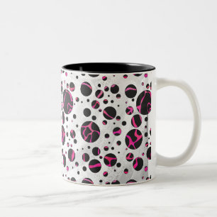 Giraffe Heiß rosa und Schwarz Zweifarbige Tasse