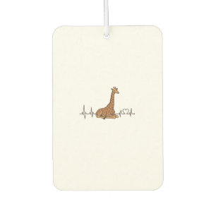 Giraffe Herzschlag Vintage Gravur Shirt Design_1 Autolufterfrischer