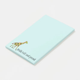 Giraffe hoch und stolz post-it klebezettel
