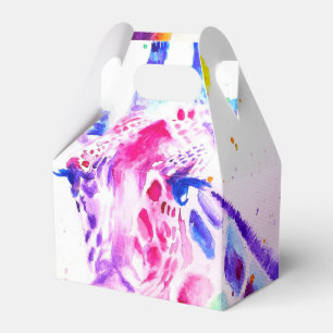 Giraffe-Hochzeitstorte Favor-Schachtel Zoo-Tier Geschenkschachtel