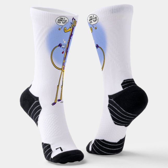 GIRAFFE & HONEYBEE TEA von Jeff Willis Socken (Gewinkelt)