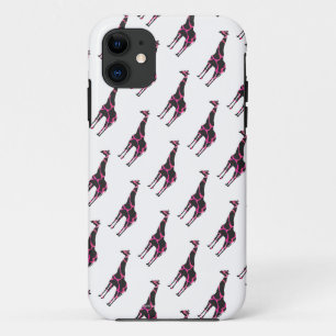 Giraffe Hot Pink und Black Silhouette Case-Mate iPhone Hülle