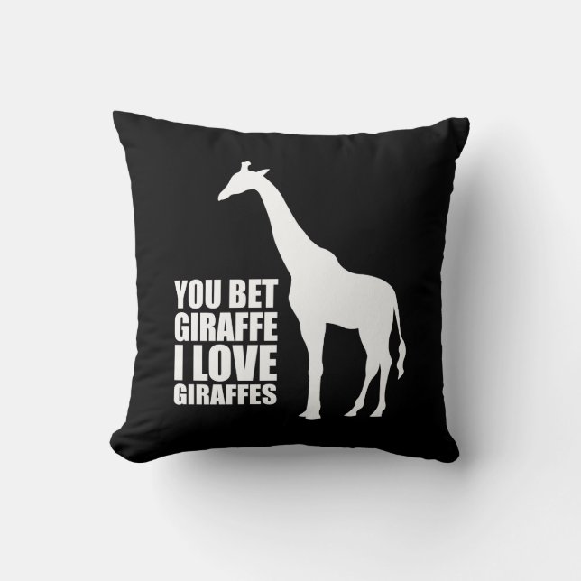 Giraffe I Liebe Giraffen Kissen (Vorderseite)
