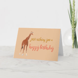 Giraffe Illustration Geburtstag Karte