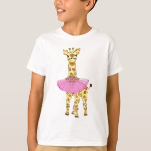 Giraffe im Ballettröckchen T-Shirt