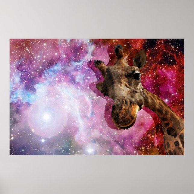 Giraffe...im Weltraum?! Poster (Vorne)