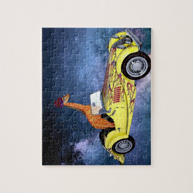 Giraffe im Weltraumpuzzle Puzzle (Vertikal)