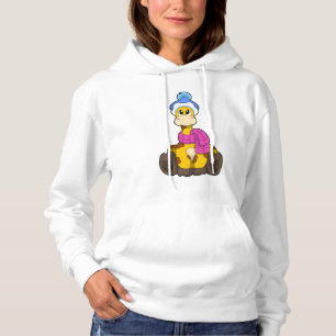 Giraffe im Winter mit Scarf & Hat Hoodie