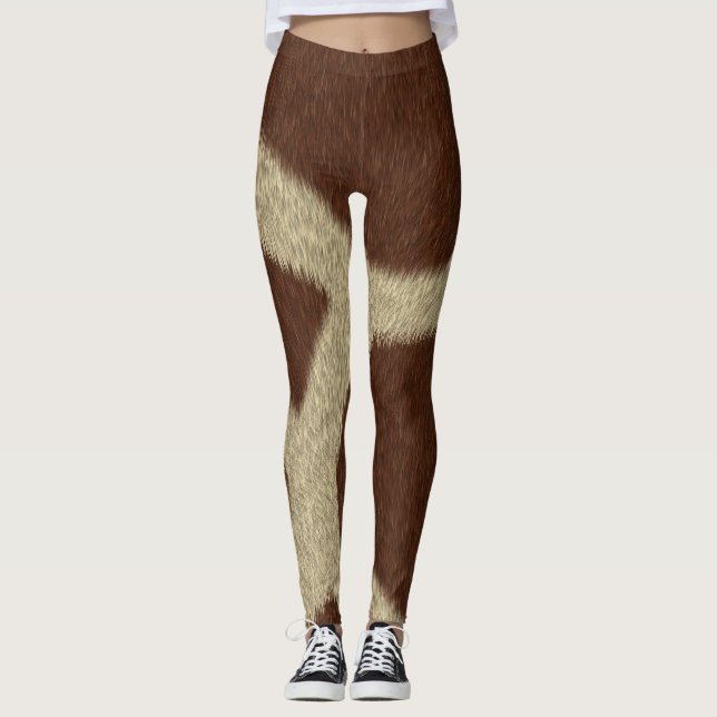 Giraffe Imitats für gedruckte Leggings (Vorderseite)