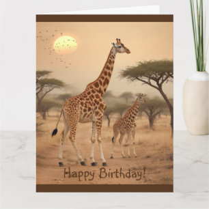 Giraffe in Afrika Karte