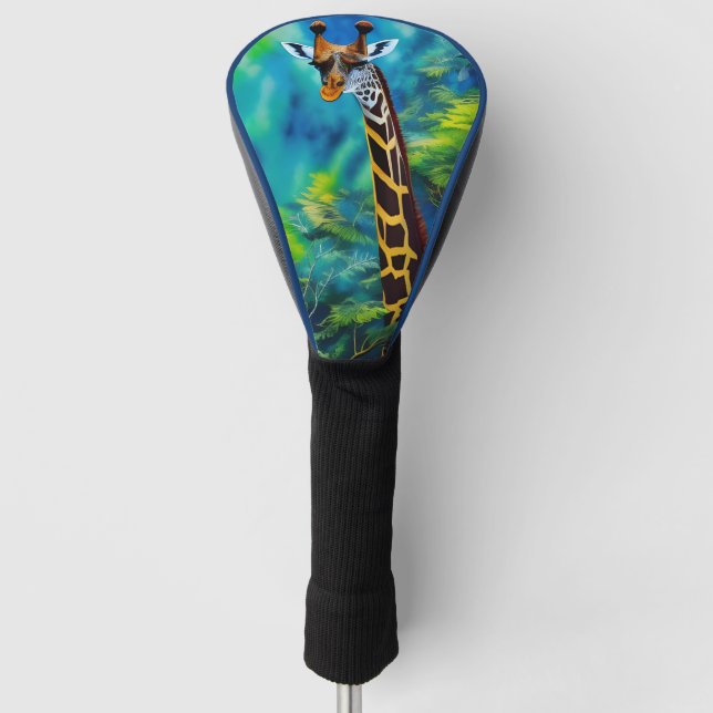 Giraffe in den Bäumen Golf Headcover (Vorderseite)