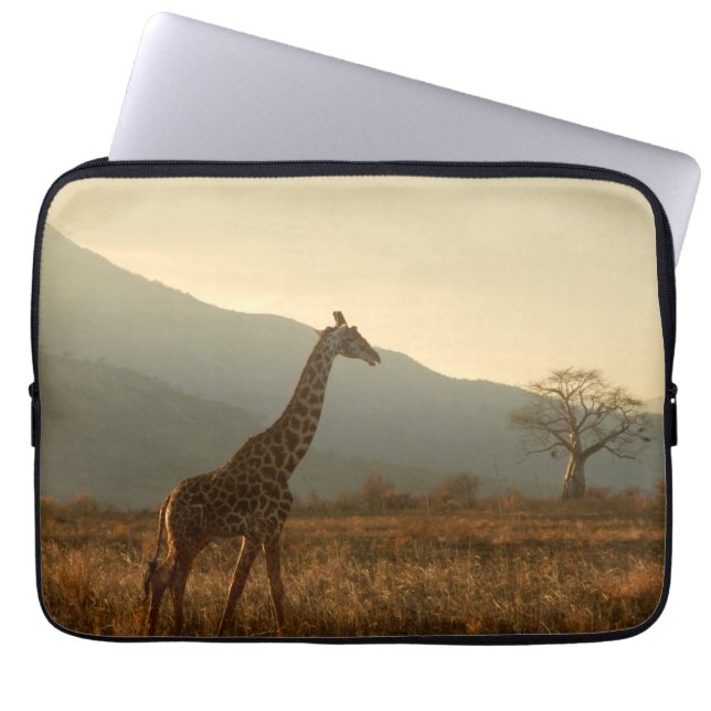 Giraffe in der Savannah Laptopschutzhülle (Vorderseite)