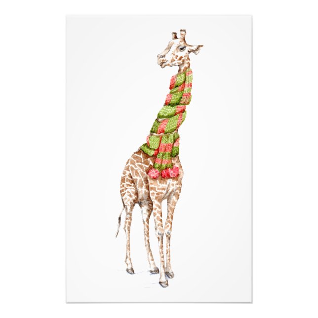 Giraffe in einem Scarf Fotodruck (Vorne)