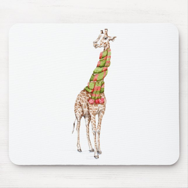 Giraffe in einem Scarf Mousepad (Vorne)