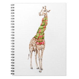 Giraffe in einem Scarf Notizblock