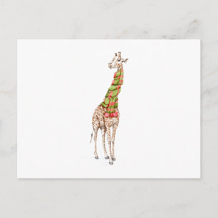 Giraffe in einem Scarf Postkarte