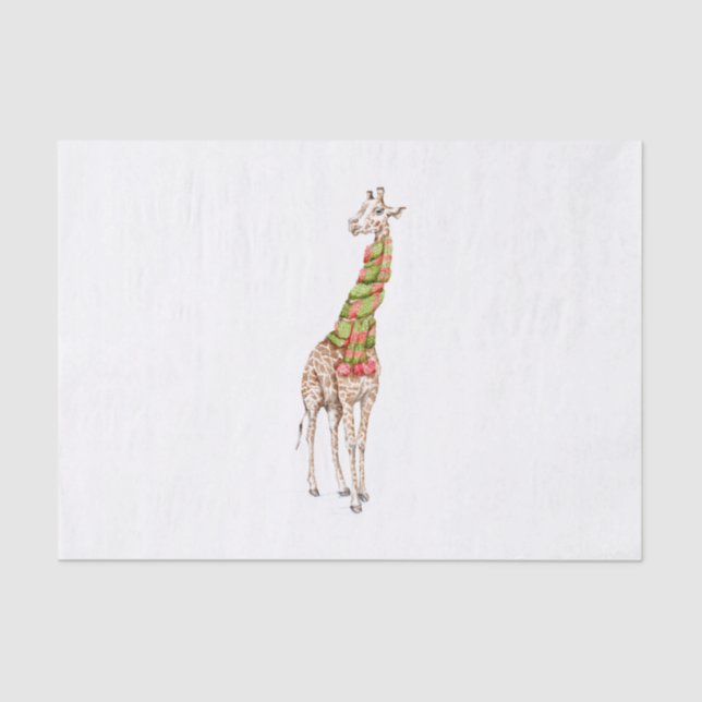 Giraffe in einem Scarf Seidenpapier (Vorderseite)