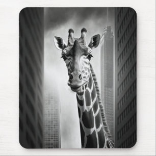 Giraffe in einem Stadtbild Mousepad