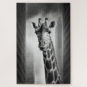 Giraffe in einem Stadtbild Puzzle