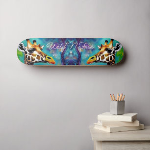 Giraffe in Farbe Skateboard