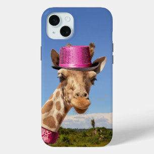 Giraffe in funkelnd-rosa Hut Case-Mate iPhone Hülle