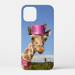 Giraffe in funkelnd-rosa Hut Case-Mate iPhone Hülle