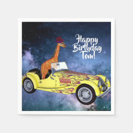 Giraffe in Space Cocktail Papier Napkins Serviette