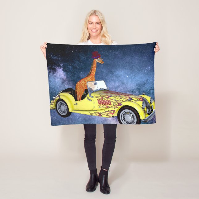 Giraffe in Space Fleece Blanket (Beispiel)