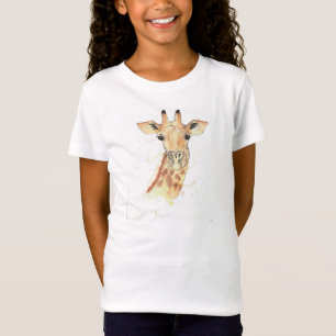Giraffe in Tinte und Aquarell T-Shirt
