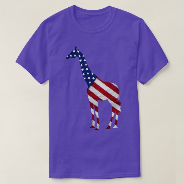 Giraffe Independence Day Boys Girls 4. Juli T-Shirt (Design vorne)
