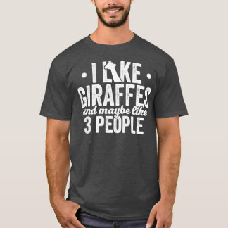Giraffe Introvert Funny Cute Giraffe T-Shirt