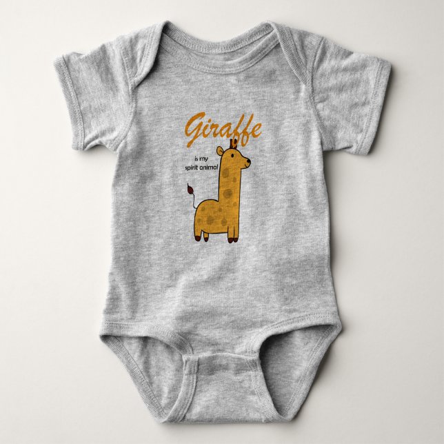 Giraffe is my spirit animal baby strampler (Vorderseite)
