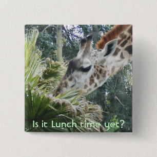 Giraffe, ist es schon Mittagszeit? Button
