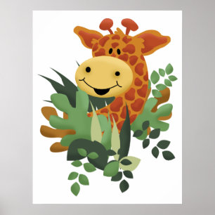 Giraffe Jungle Safari Poster