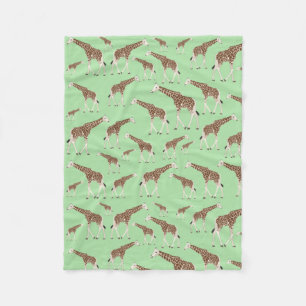 Giraffe Jungle Safari Tier Fleecedecke